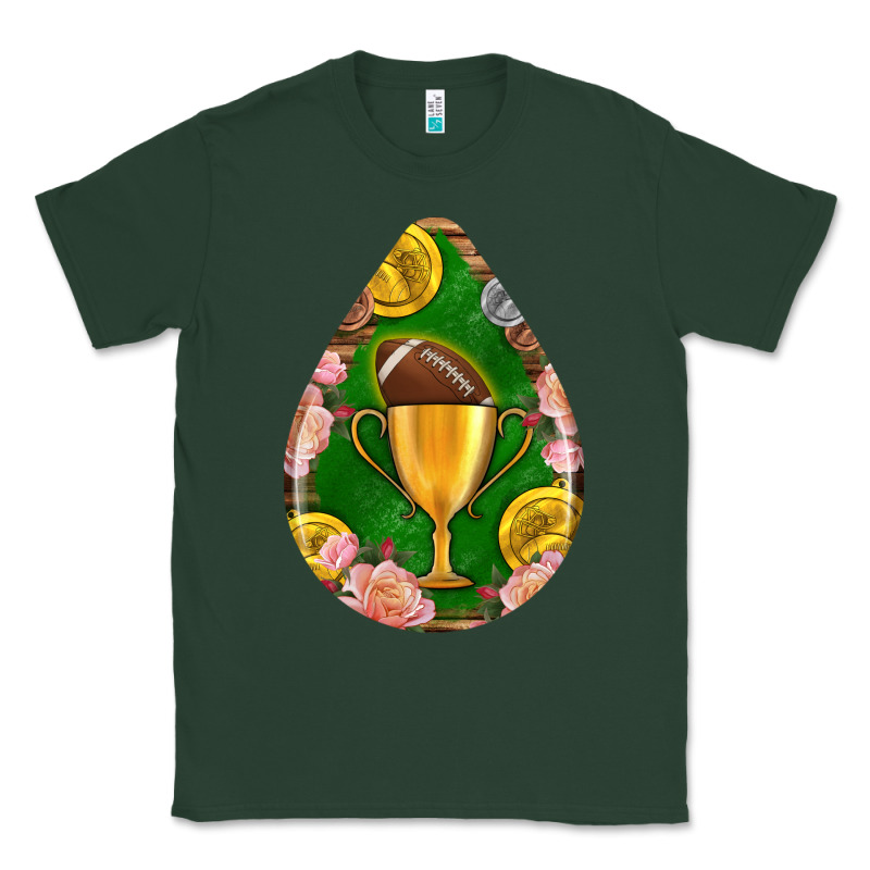 American Football And Western Roses Teardrop Classic Tee by BundleAndBundleShop | Teevron