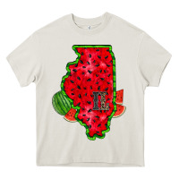 Cream illinois watermelon Heavy Core Tee - RacoonDesign