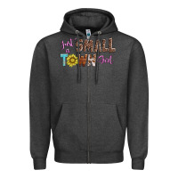Charcoal Heather just a small town girl Zipper Hoodie - AdoDesignShop