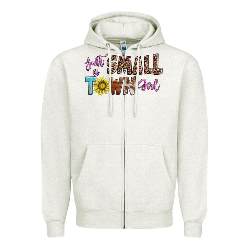 Just A Small Town Girl Zipper Hoodie by AdoDesignShop | Teevron