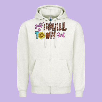 Just A Small Town Girl Zipper Hoodie Designed By Adodesignshop