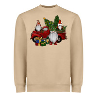 Mushroom christmas gnomes with truck Heavyweight Sweatshirt - RanaPortraitStore