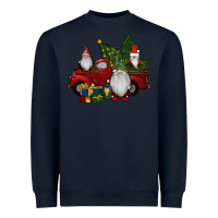 Navy christmas gnomes with truck Heavyweight Sweatshirt - RanaPortraitStore