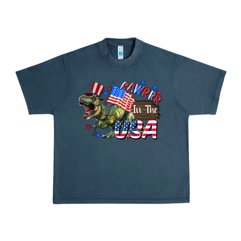 Rawrrr In The Usa 4th Of July Urban Heavy Tee by CowGirlArtShop | Teevron