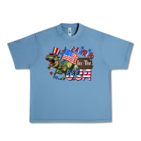 Pebble Blue Rawrrr in the USA 4th of july Urban Heavy Tee - CowGirlArtShop