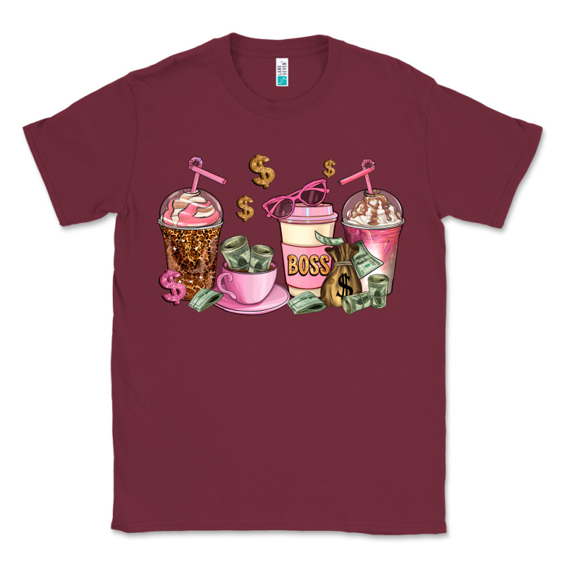 Boss Lady Coffee Cups Classic Tee by AdoDesignShop | Teevron