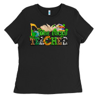 Black one lucky teacher Ladies Tee - AdoDesignShop