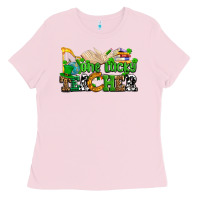 Bubblegum Pink one lucky teacher Ladies Tee - AdoDesignShop
