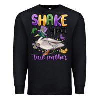 Black shake your tail feather mardi gras Premium Sweatshirt - MaliasSmallBusiness