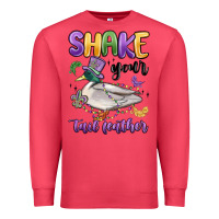 Cardinal shake your tail feather mardi gras Premium Sweatshirt - MaliasSmallBusiness