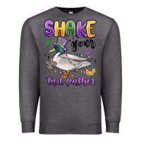 Charcoal Heather shake your tail feather mardi gras Premium Sweatshirt - MaliasSmallBusiness