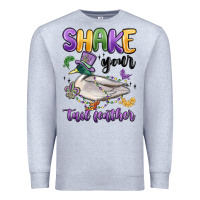 Heather Grey shake your tail feather mardi gras Premium Sweatshirt - MaliasSmallBusiness