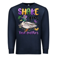 Navy shake your tail feather mardi gras Premium Sweatshirt - MaliasSmallBusiness