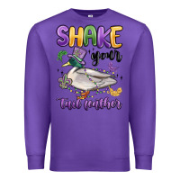 Purple shake your tail feather mardi gras Premium Sweatshirt - MaliasSmallBusiness