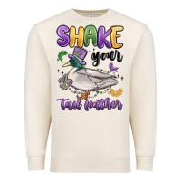 Sandshell shake your tail feather mardi gras Premium Sweatshirt - MaliasSmallBusiness