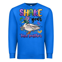 True Royal shake your tail feather mardi gras Premium Sweatshirt - MaliasSmallBusiness