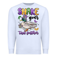 White shake your tail feather mardi gras Premium Sweatshirt - MaliasSmallBusiness