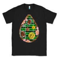 Black american football and western roses teardrop Classic Tee - BundleAndBundleShop
