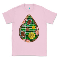 Bubblegum Pink american football and western roses teardrop Classic Tee - BundleAndBundleShop
