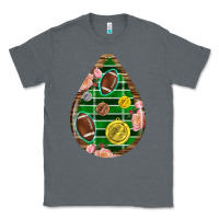 Charcoal Heather american football and western roses teardrop Classic Tee - BundleAndBundleShop