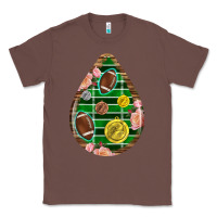 Chestnut american football and western roses teardrop Classic Tee - BundleAndBundleShop