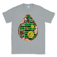 Heather Grey american football and western roses teardrop Classic Tee - BundleAndBundleShop