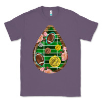 Lavender american football and western roses teardrop Classic Tee - BundleAndBundleShop