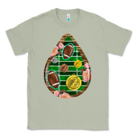 Matcha american football and western roses teardrop Classic Tee - BundleAndBundleShop