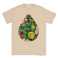 Mushroom american football and western roses teardrop Classic Tee - BundleAndBundleShop