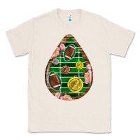 American Football And Western Roses Teardrop Classic Tee | Teevron