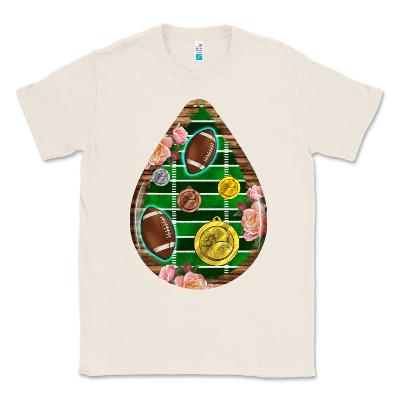 American Football And Western Roses Teardrop Classic Tee by BundleAndBundleShop | Teevron