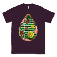 Plum american football and western roses teardrop Classic Tee - BundleAndBundleShop