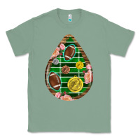 Sage american football and western roses teardrop Classic Tee - BundleAndBundleShop