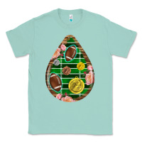 Seafoam american football and western roses teardrop Classic Tee - BundleAndBundleShop