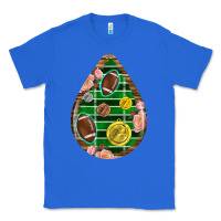 True Royal american football and western roses teardrop Classic Tee - BundleAndBundleShop