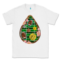 White american football and western roses teardrop Classic Tee - BundleAndBundleShop