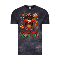Cloud Black santa's favorite dispatcher afro messy bun Vintage Tee - texasbilliewilder