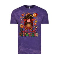 Cloud Purple santa's favorite dispatcher afro messy bun Vintage Tee - texasbilliewilder