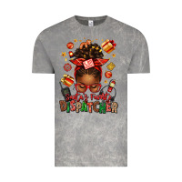Cloud Rock santa's favorite dispatcher afro messy bun Vintage Tee - texasbilliewilder