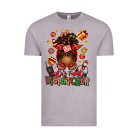 Vintage Zinc santa's favorite dispatcher afro messy bun Vintage Tee - texasbilliewilder