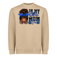 Mushroom in my cheer mom era afro messy bun Heavyweight Sweatshirt - texasbilliewilder