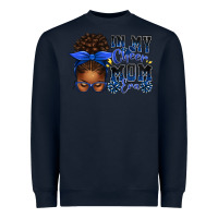 Navy in my cheer mom era afro messy bun Heavyweight Sweatshirt - texasbilliewilder