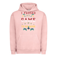 Pigment Salmon I Paused My Game To Be Here Urban Hoodie - Bettercallsaul