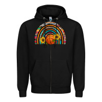 Black basketball rainbow Zipper Hoodie - Artiststas