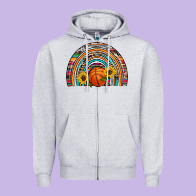 Basketball Rainbow Zipper Hoodie Designed By Artiststas