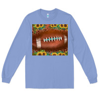 Colony Blue football leopard turquoise sunflower Long Sleeve Tee - JahusDesignShop