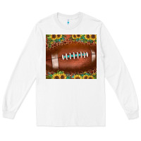 White football leopard turquoise sunflower Long Sleeve Tee - JahusDesignShop