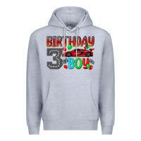 Heather Grey birthday boy 3 Premium Hoodie - BundleAndBundleShop