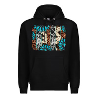 Black gemstone leopard cowhide brushstroke Premium Hoodie - AdoDesignShop