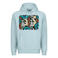 Blue Mist gemstone leopard cowhide brushstroke Premium Hoodie - AdoDesignShop